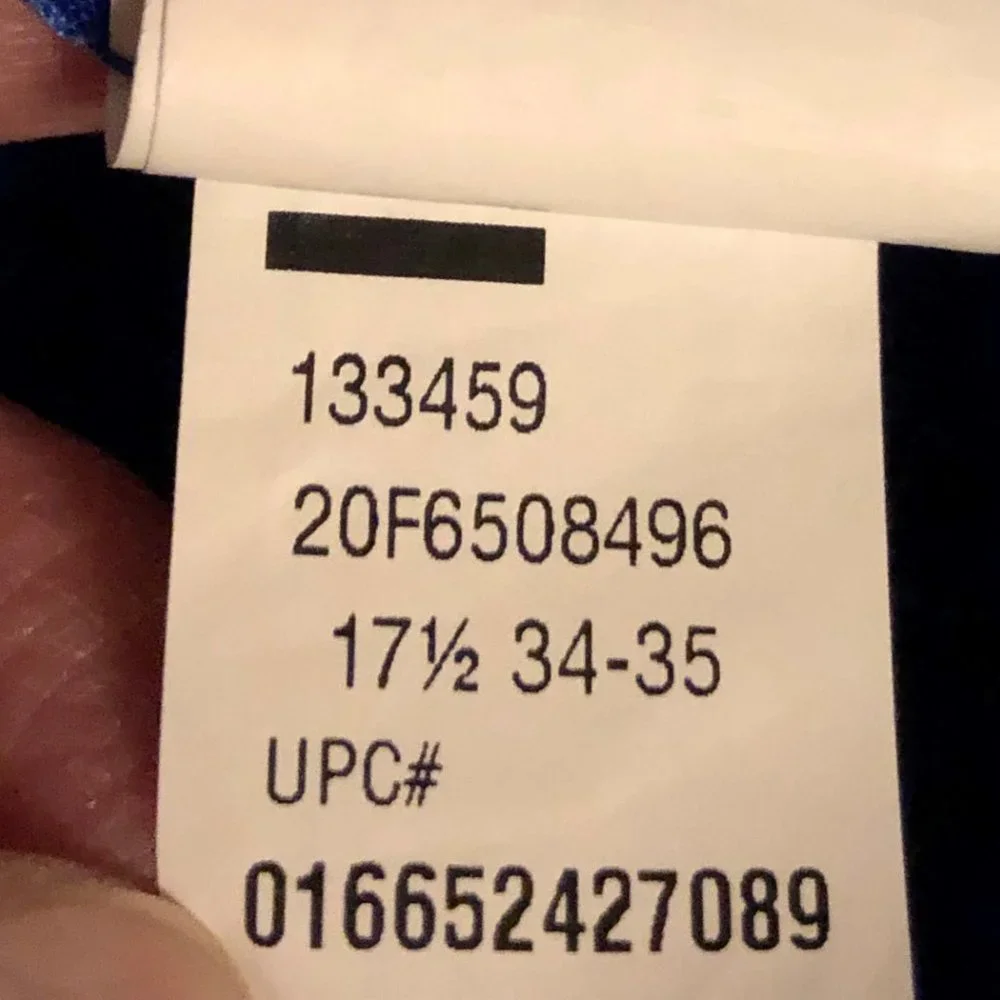 COPY - 2/$20 Van Heusen L/S dress shirt bold blue 17.5 neck $13 separate - Picture 4 of 5